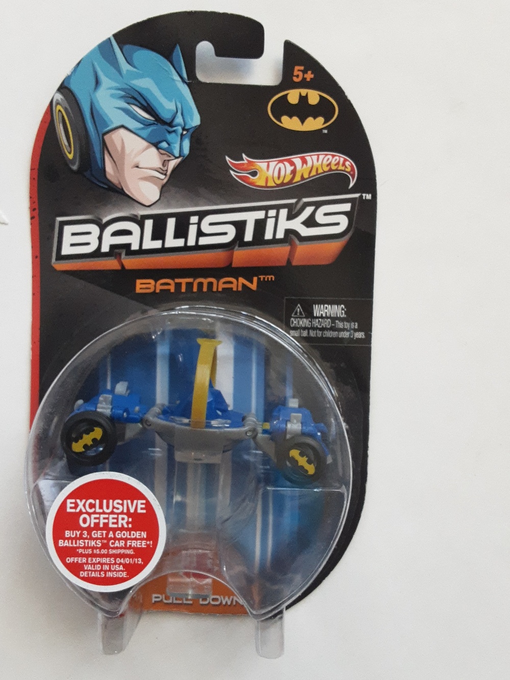 Hot Wheels Ballistiks Batman Pull-Down Launcher Car